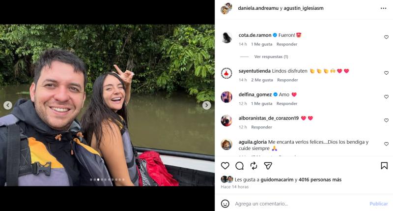 Daniela Muñoz junto al alcalde Agustín Iglesias - Instagram
