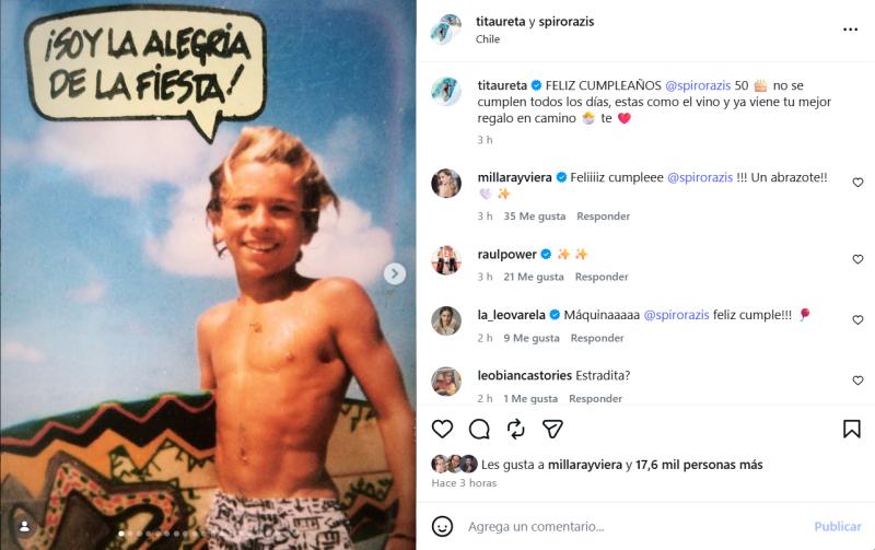 El saludo de Tita Ureta por cumpleaños de Spiro Ramiz - Instagram