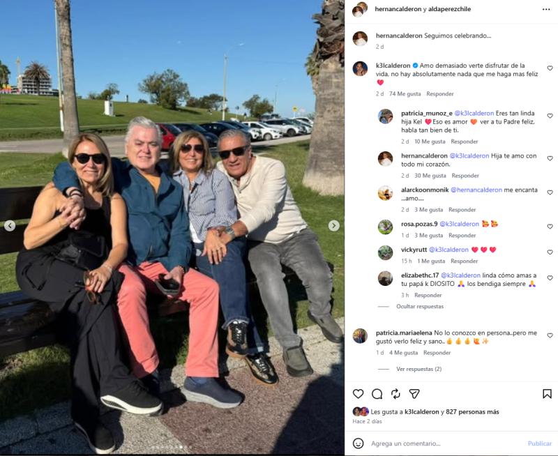 Comentario de Kel Calderón en foto de su padre | Instagram