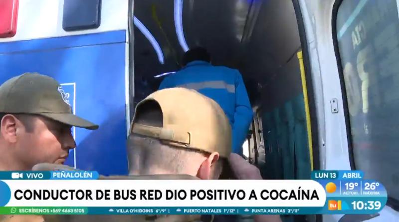 Chofer de bus Red da positivo a cocaína con pasajeros a bordo