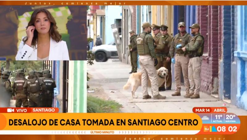 Desalojan casa tomada en Santiago Centro