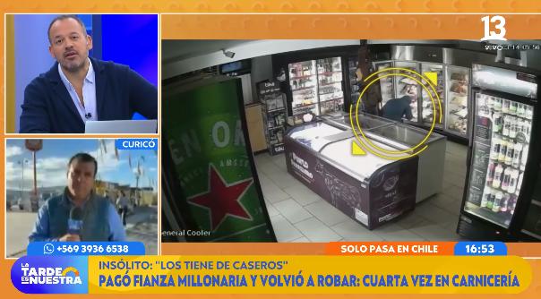 Insólito: sujeto roba carnicería, es detenido, sale libre y vuelve al mismo lugar en Curicó.