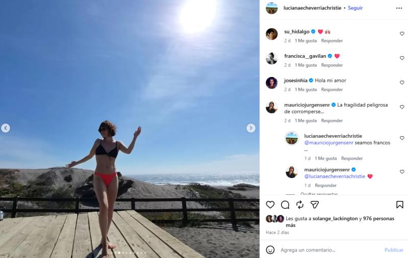 Comentarios de Mauricio Jürgensen en publicación de Luciana Echeverría | Instagram