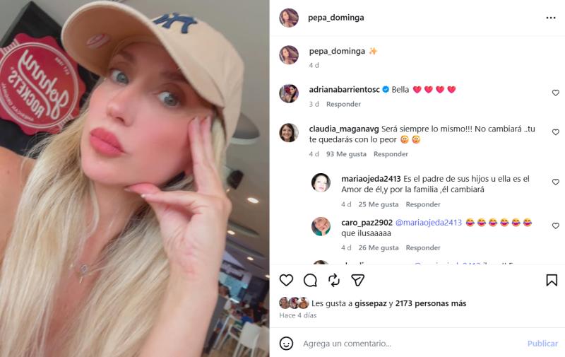 Comentarios que recibió "Pepa", esposa de Américo - Instagram