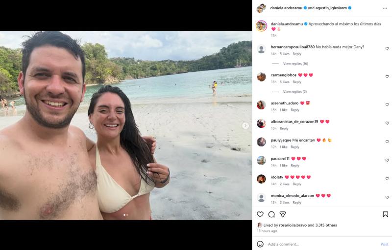 Agustín Iglesias y Daniela Muñoz | Instagram