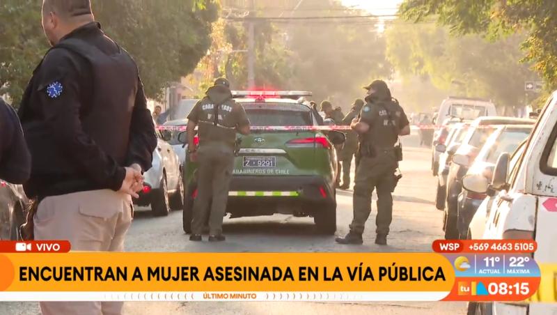 Santiago Centro: Encuentran a mujer asesinada en plena vía pública