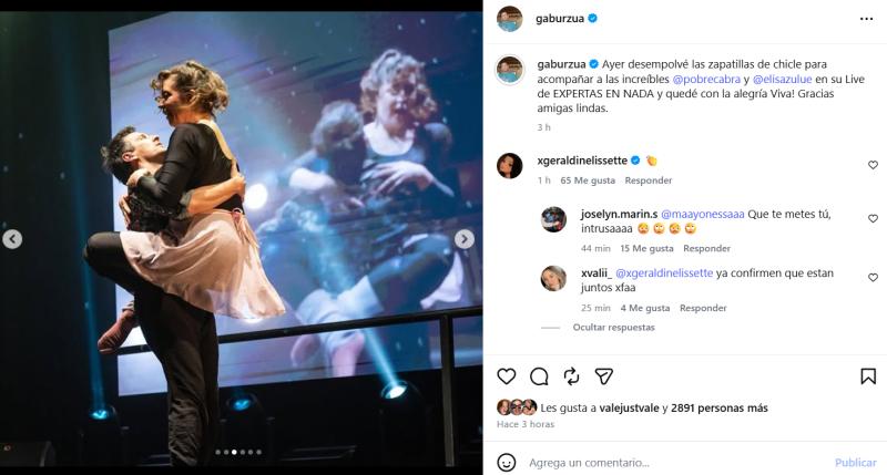 Comentario de Geraldine Muñoz a Gabriel Urzúa - Instagram