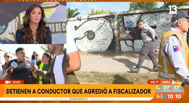 La Pintana: conductor agrede a fiscalizador.