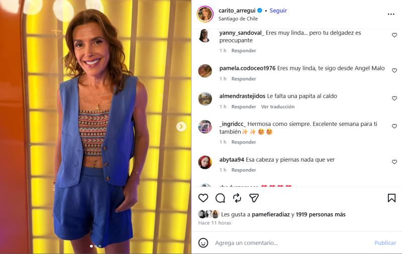 Comentarios que generó publicación de Carolina Arregui en redes - Créditos: Instagram