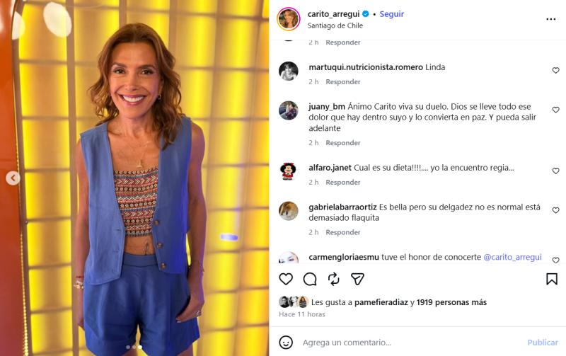 Comentarios que generó publicación de Carolina Arregui en redes - Créditos: Instagram