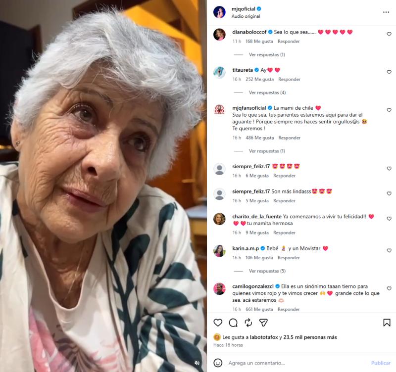 Comentarios en publicación de María José Quintanilla | Instagram
