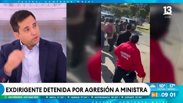 Los tres detenidos por agresión a Ministra Lincolao.