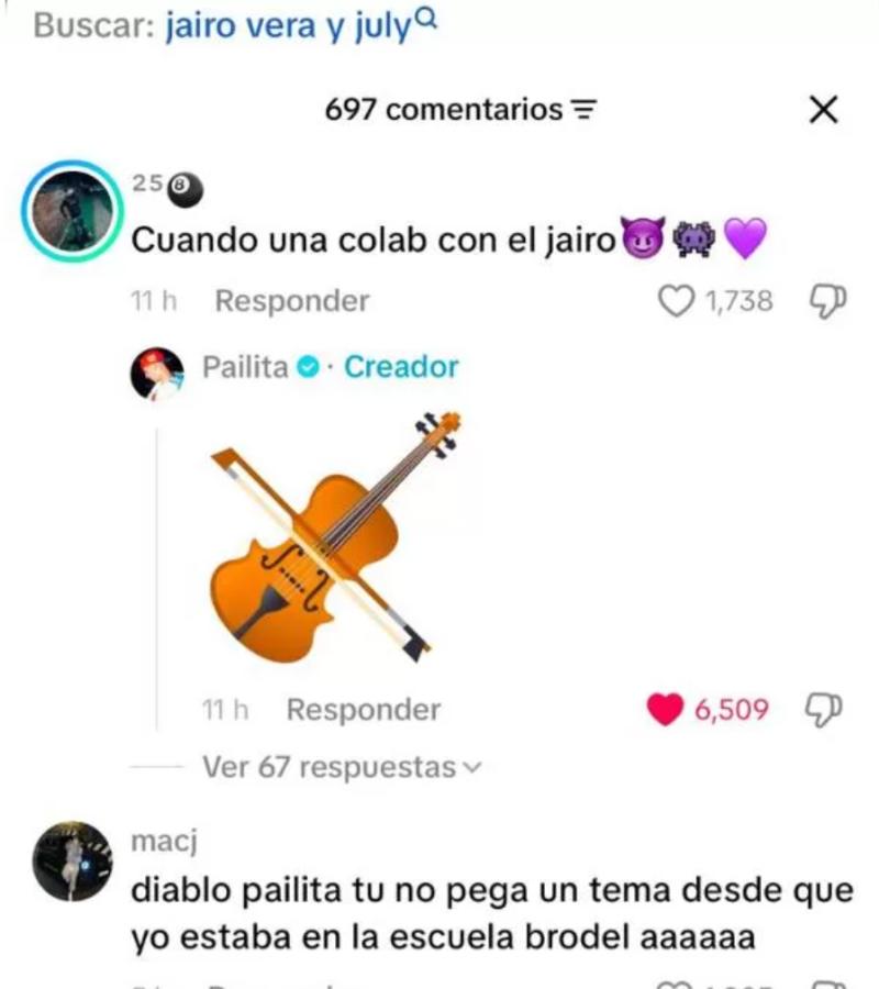Pailita reacciona a pregunta por Jairo Vera | TikTok