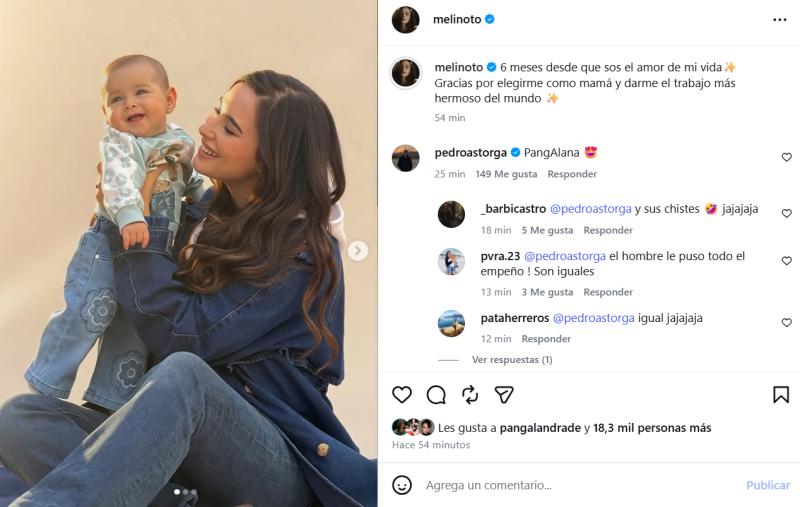 Hija de Meli Noto y Pangal Andrade cumplió 6 meses - Créditos: Instagram