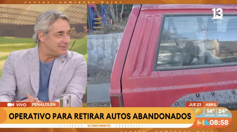 José Luis Repenning sorprendido con camioneta en plena fiscalización.