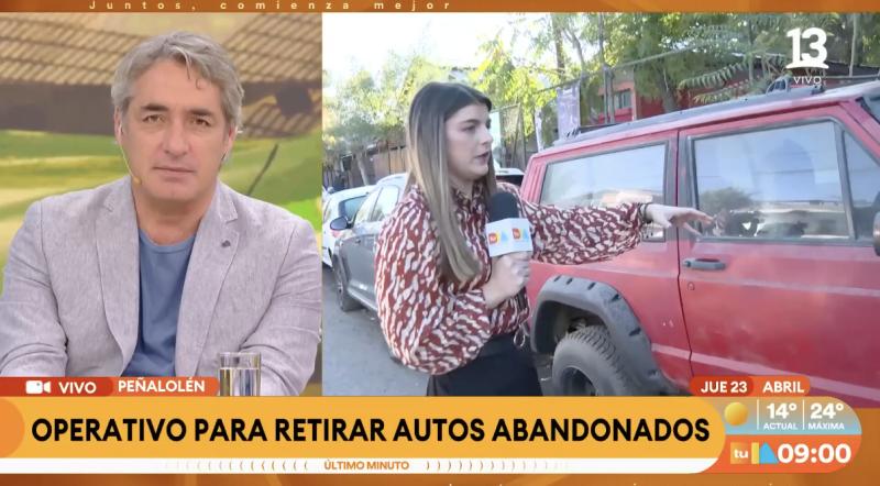 José Luis Repenning sorprendido con camioneta en plena fiscalización.