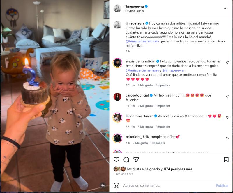 María Jimena Pereyra celebra los dos años de su hijo Teodoro | Instagram