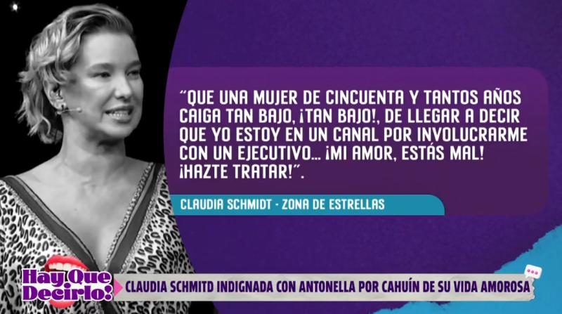 Claudia Schmitd responde a Antonella Ríos