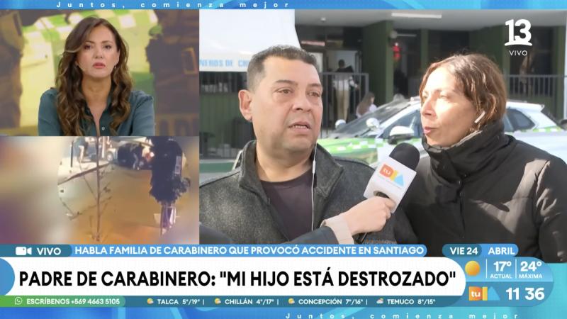 Padre de carabinero explica por qué su hijo escapó del lugar del accidente.