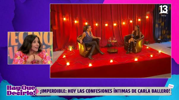 Karla Constant se emociona al entrevistar a Carla Ballero.