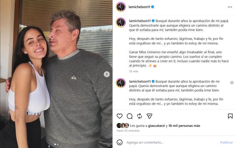Ignacia Michelson sorprende con dedicatoria a su padre - Instagram