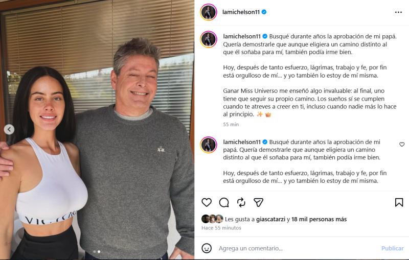 Ignacia Michelson sorprende con dedicatoria a su padre - Instagram