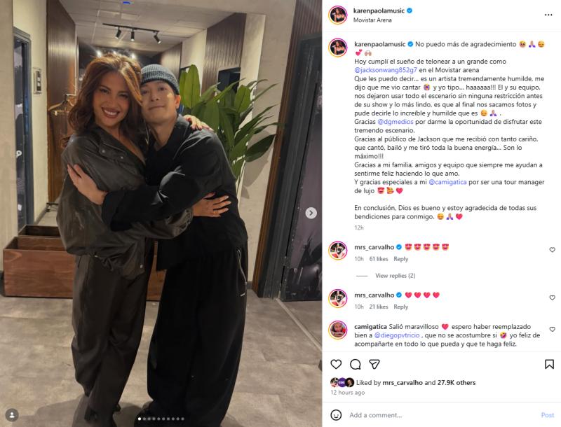 Karen Paola y Jackson Wang | Instagram
