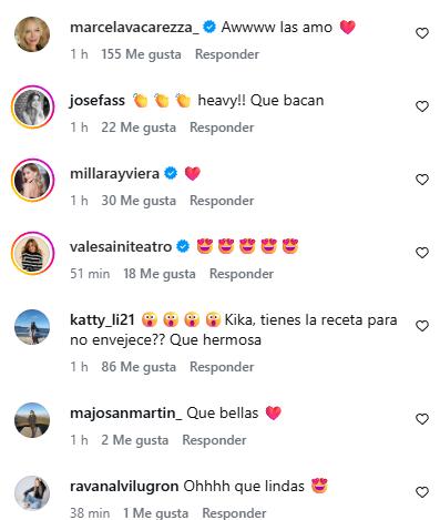 Comentarios en foto de Kika Silva y Florencia Araneda | Instagram