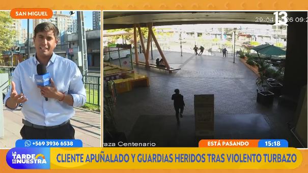 Violento turbazo en supermercado de San Miguel.