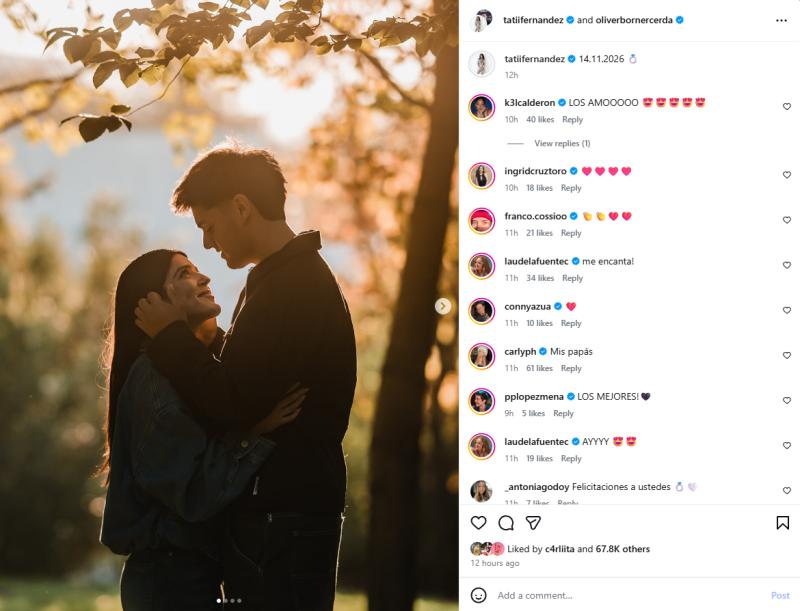 Tati Fernández y Oliver Borner | Instagram