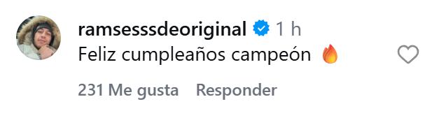 Comentario de Lucas Lama en publicación de Coté López | Instagram