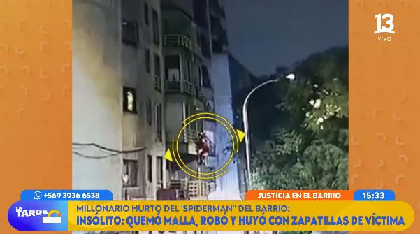 El Spiderman que roba y atemoriza en el Barrio Brasil.