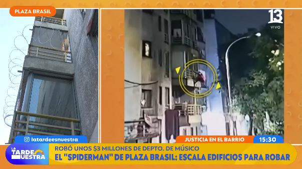 El Spiderman que roba y atemoriza en el Barrio Brasil.