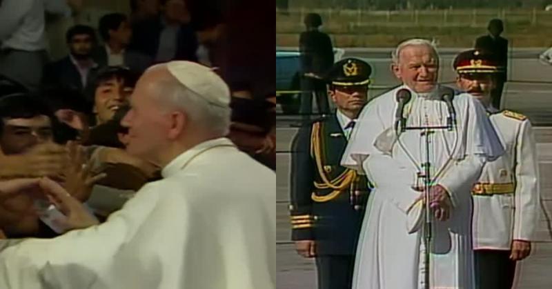 Juan Pablo II se reunió con miles de jóvenes en el Estadio Nacional en 1987