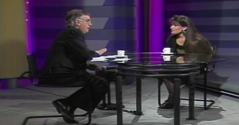 Carolina Arregui fue entrevista por Raúl Matas en el programa Una vez más (1991)