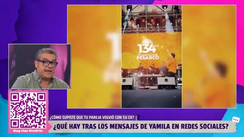 Manu González entregando información sobre la casa de Yamila Reyna y Américo