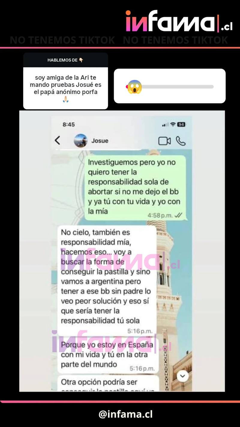 Chat de WhatsApp divulgado por Infama