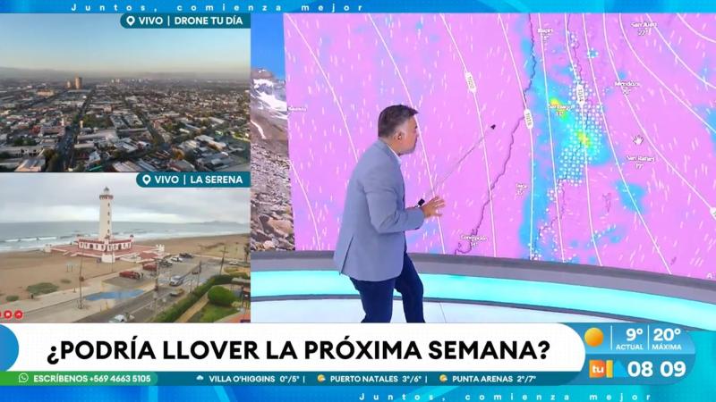 Lluvia en la Región Metropolitana según Gianfranco Marcone