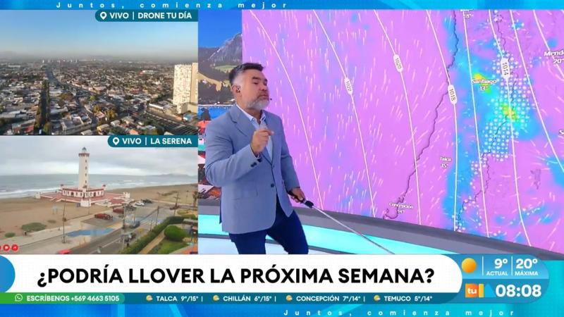 Lluvia en la Región Metropolitana según Gianfranco Marcone