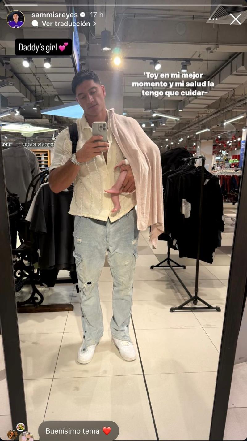 Sammis Reyes junto a su hija con Emilia Dides - Instagram