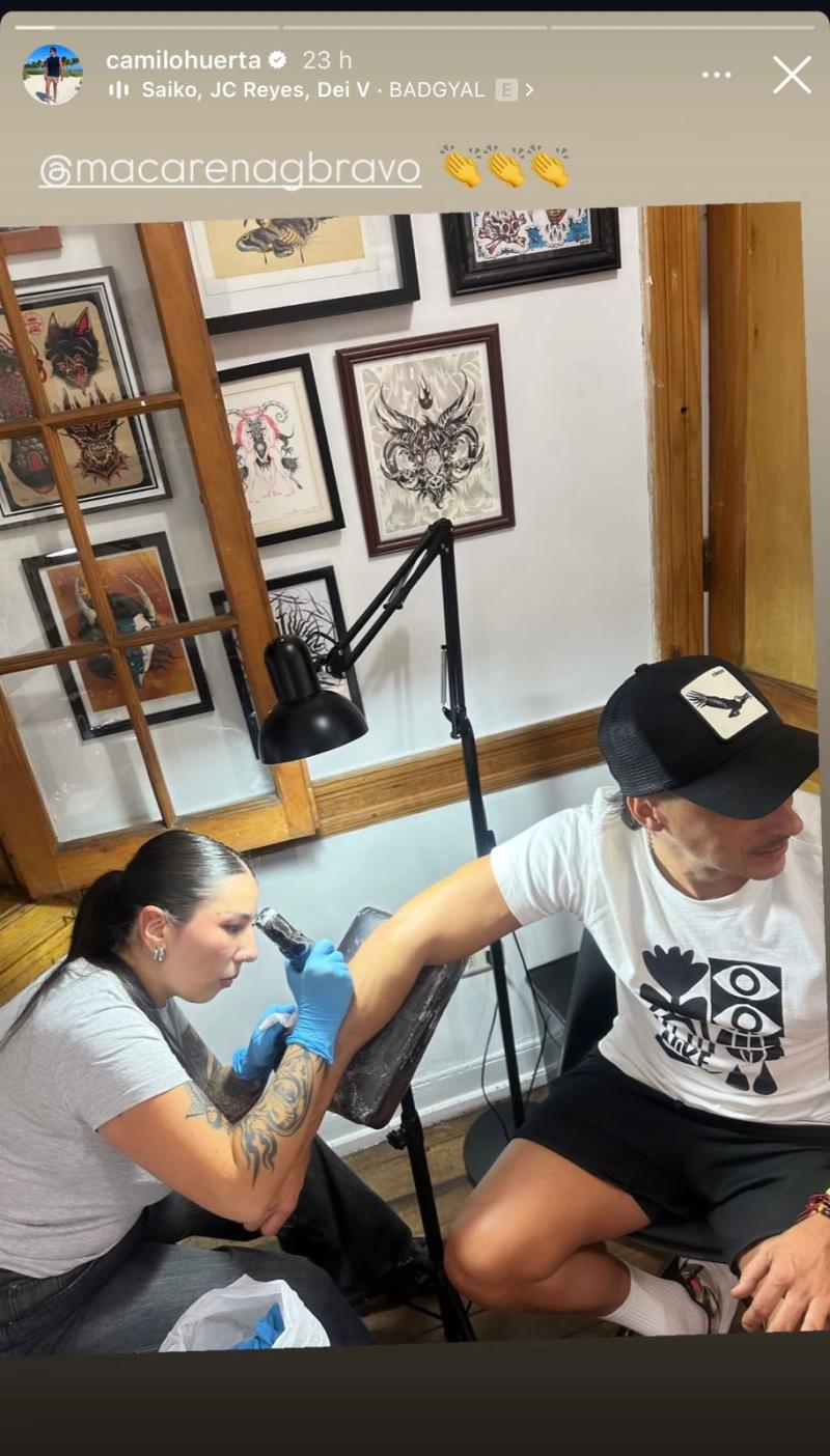 Camilo Huerta se tapó tatuaje vinculado a Marité Matus - Instagram