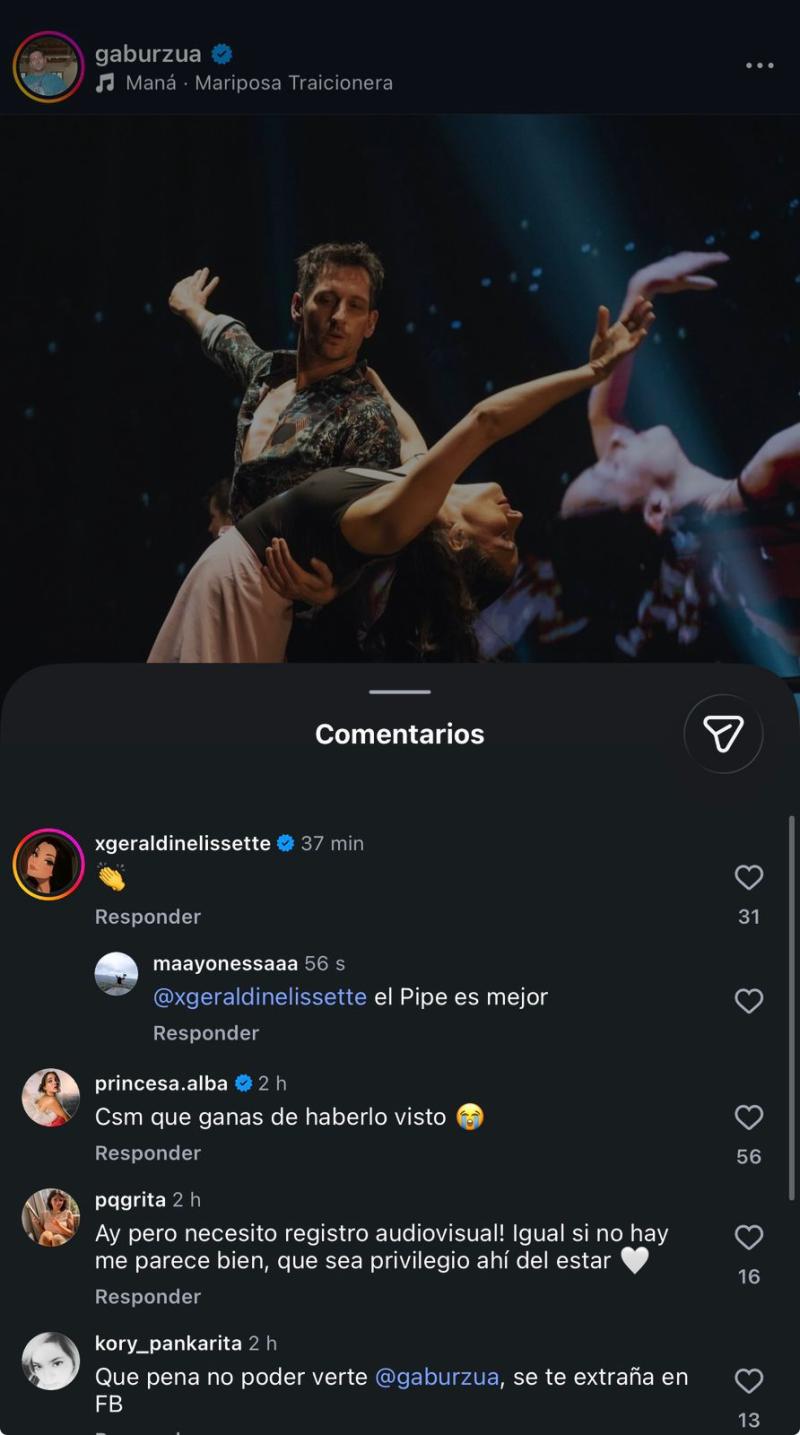 El gesto de Geraldine Muñoz con Gabriel Urzúa - Instagram