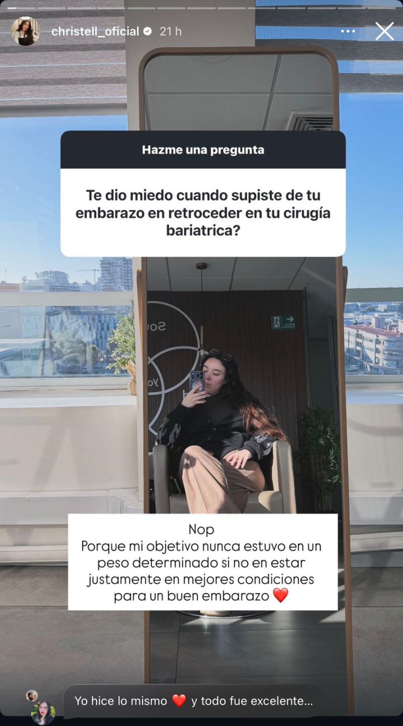Christell Rodríguez respondió pregunta sobre su cirugía y su embarazo - Instagram
