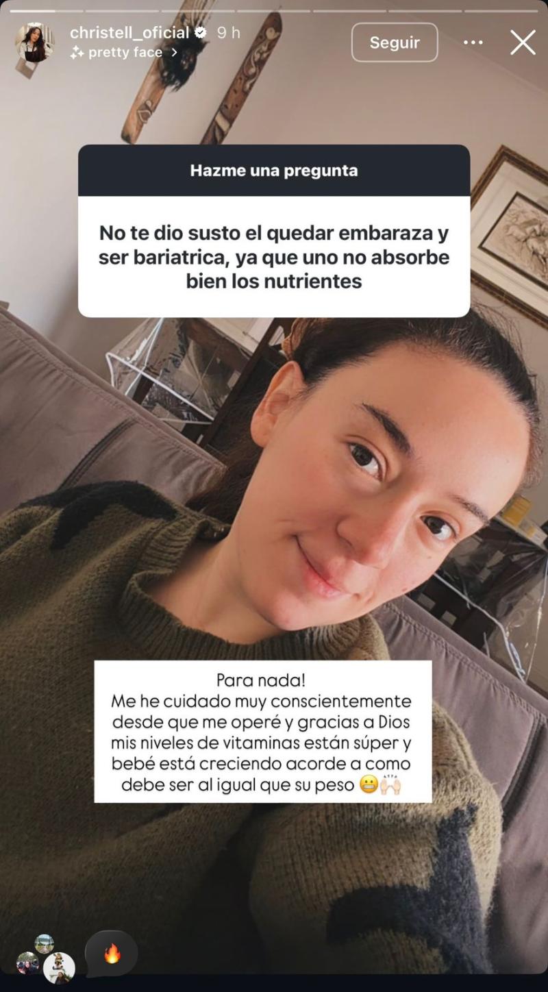 Christell Rodríguez respondió pregunta sobre su cirugía y su embarazo - Instagram
