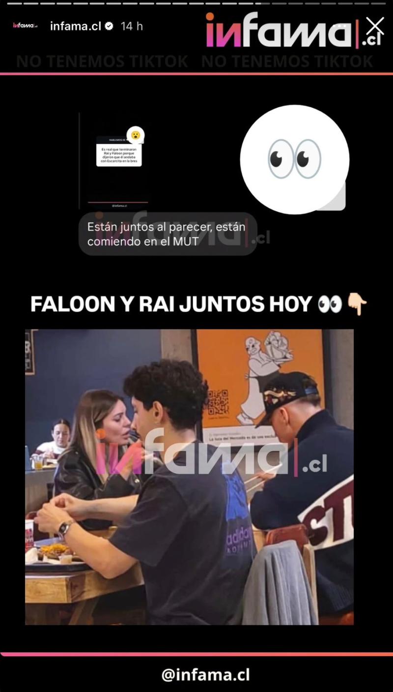 La foto que aclara estado de la relación de Raimundo Cerda y Faloon Larraguibel - Créditos: Infama