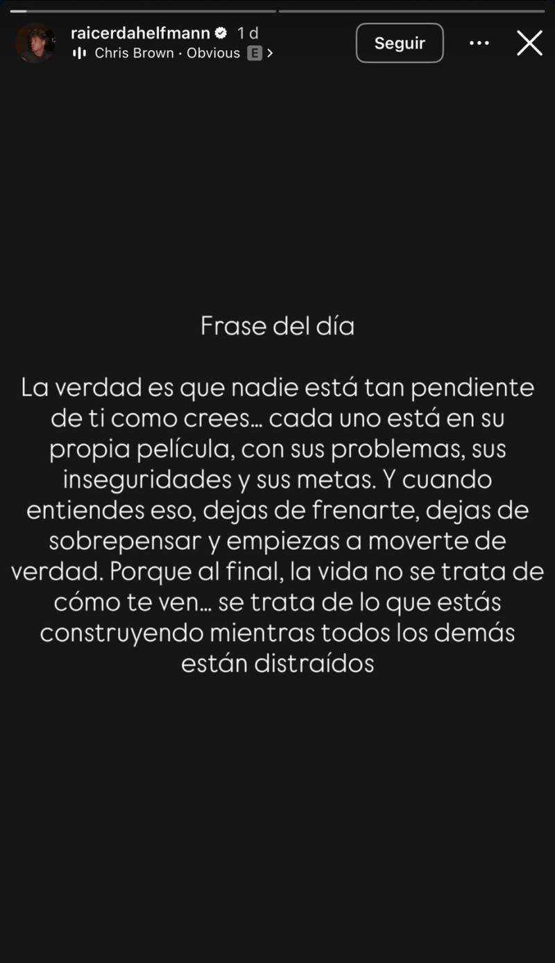El mensaje de Raimundo Cerda - Créditos: Redes Sociales