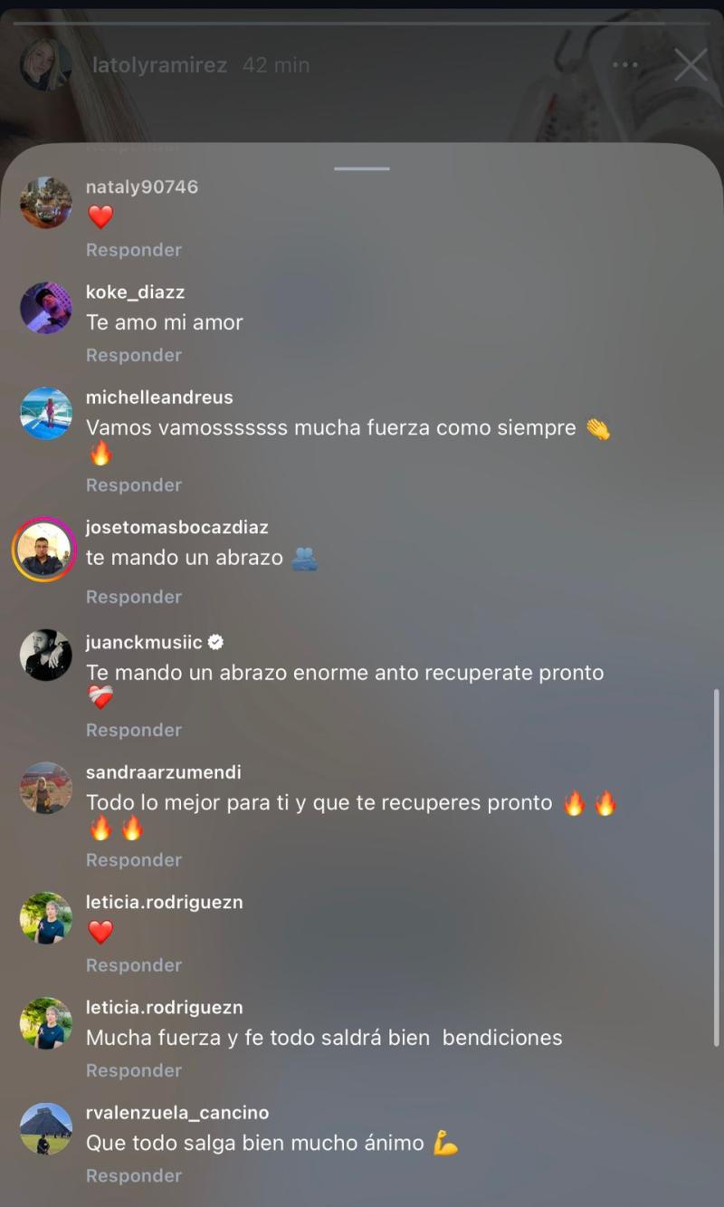 Mensajes que recibió Antonia Ramírez tras nueva hospitalización - Instagram