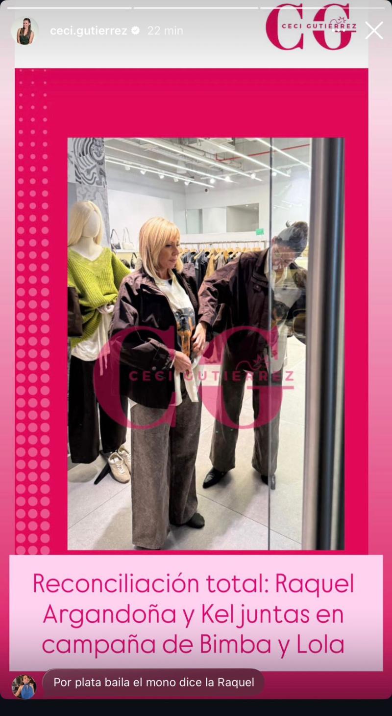 Kel Calderón se habría reconciliado con su madre Raquel Argandoña - Instagram Cecilia Gutiérrez