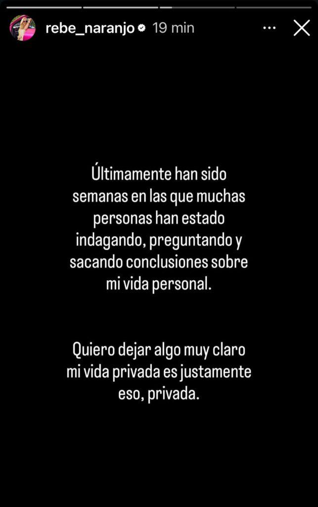 Historia de Rebeca Naranjo | Instagram