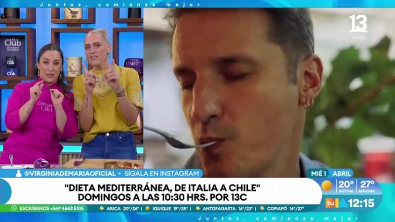 Virginia Demaria presentó su nuevo programa en matinal del 13. Créditos: Canal 13.